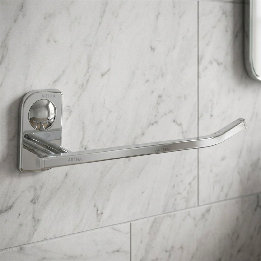 Stainless Steel Wall Mounted Towel / Tissue Holder 21 Cm Length Mirror Polished 8.27 inch 1 Bar Towel Rod-image-13