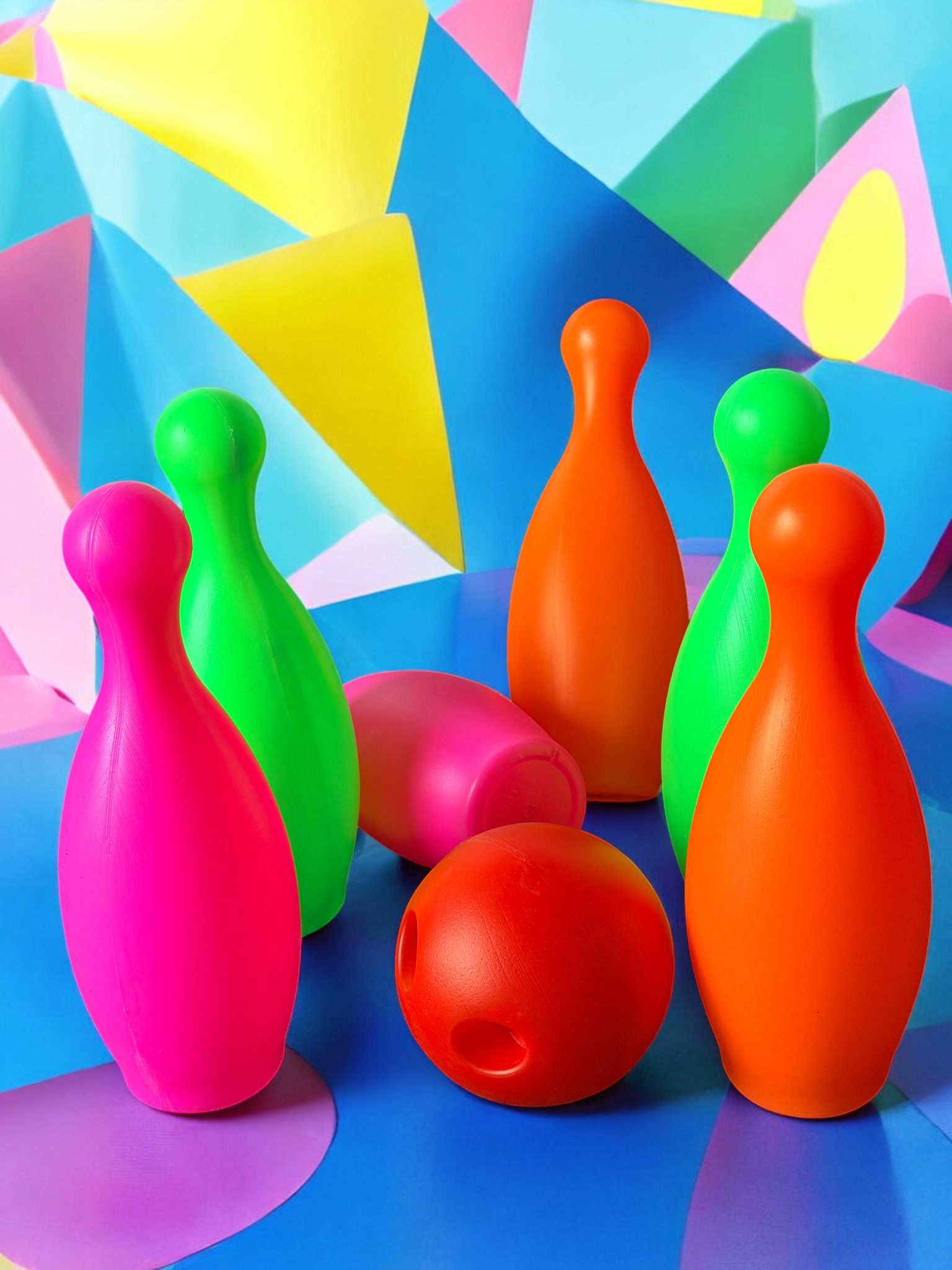 Kids Bowling Set Multicolor Pins Ball Combo Toy-image-10