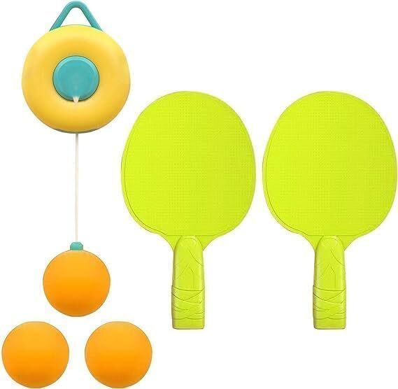Kids Indoor Hanging Tennis Set with 3 Ping Pong Balls & 1 Pair Paddle, Ping Pong Tennis Kit