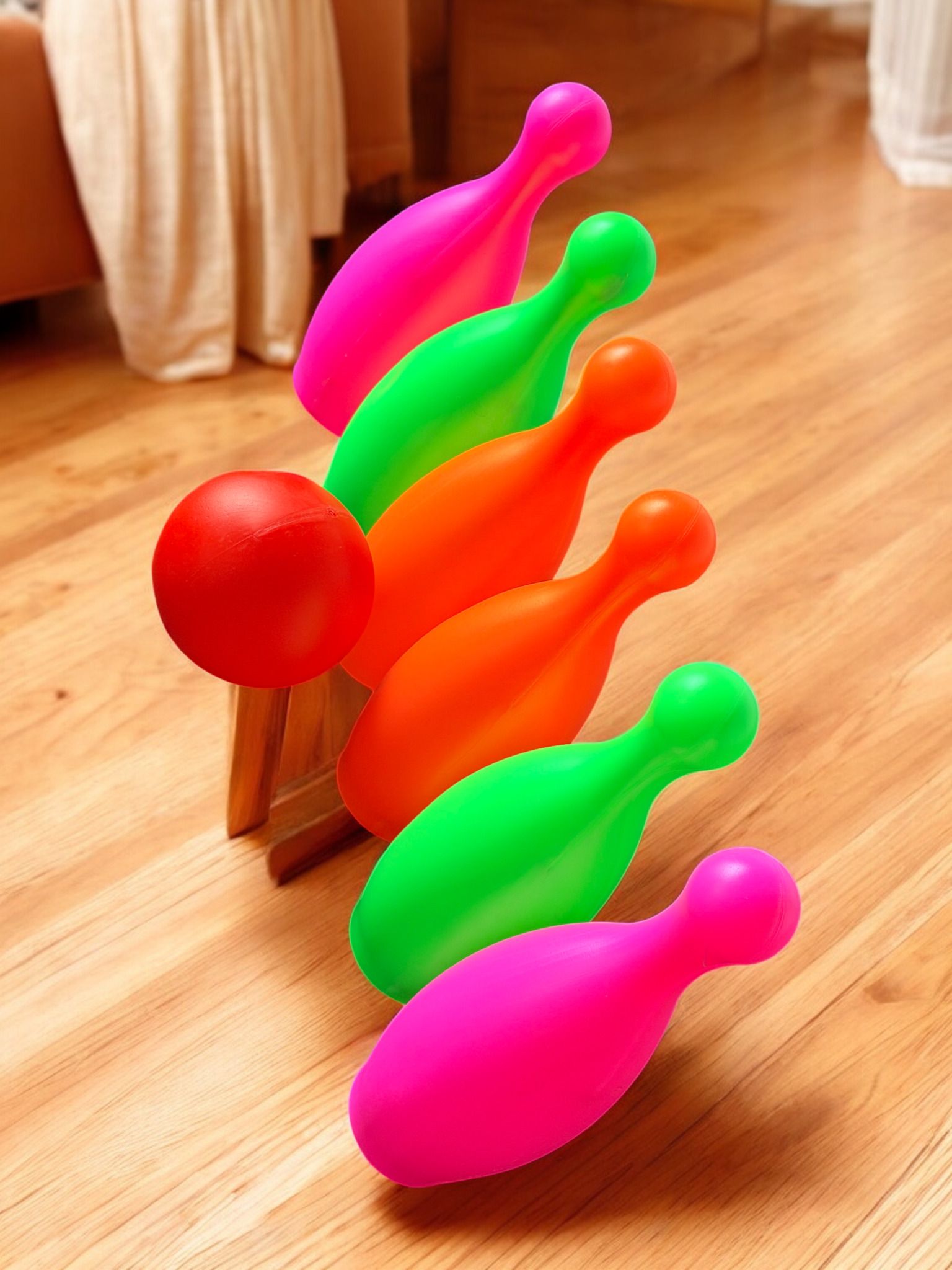 Kids Bowling Set Plastic Pins Ball Fun Learning Toy for Boys Girls-image-5