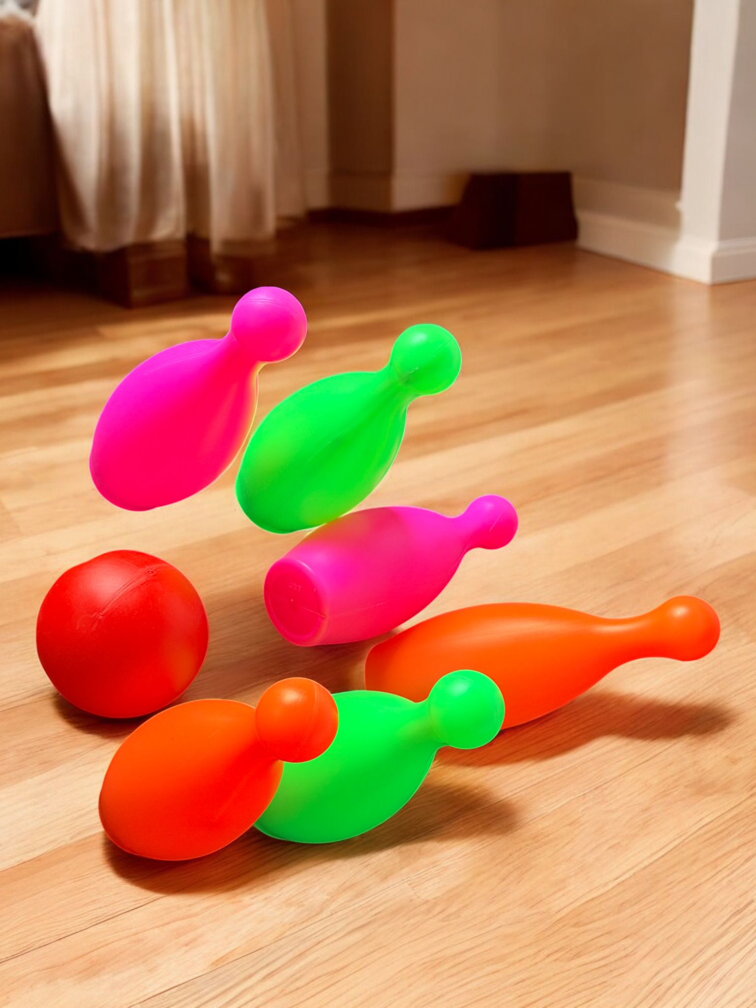 Kids Bowling Toy Set Lightweight Pins Ball Indoor Play Sports Game-image-24