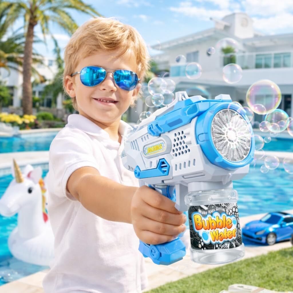 anushka toys New LED Lights, Handheld Bubble Blower Toy with Bubble Gun Toy Bubble Maker-picture-17
