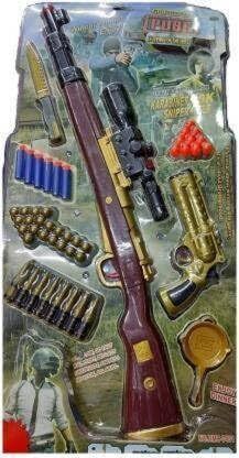 ijaytoys PUBG Gun KAR Sniper Rifle with Knife & Pistol for kids Guns & Darts-picture-12