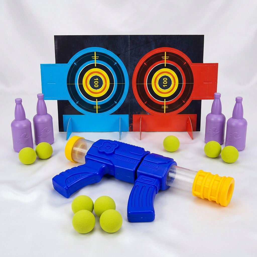 anushka toys Shooting Gun with Soft Balls and Target Boards for Kids Training Guns & Darts-picture-10