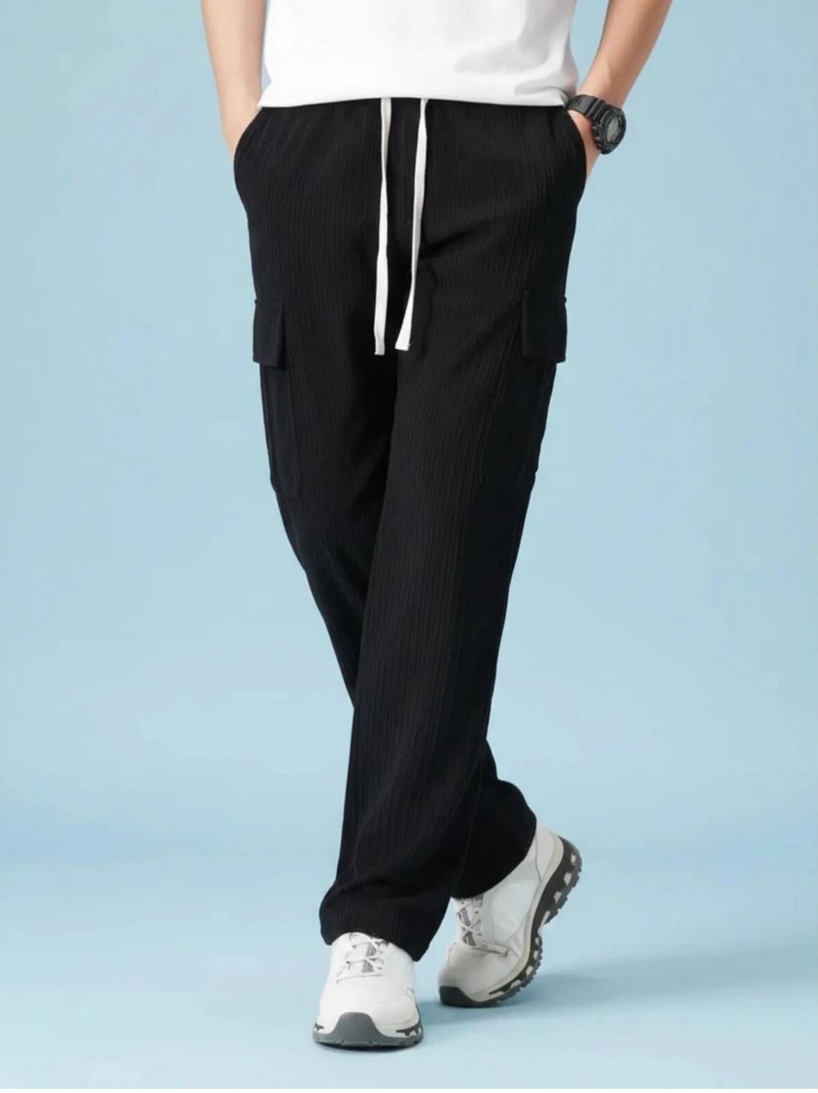 bidatsh trend Men Self Design Black Track Pants-picture-15