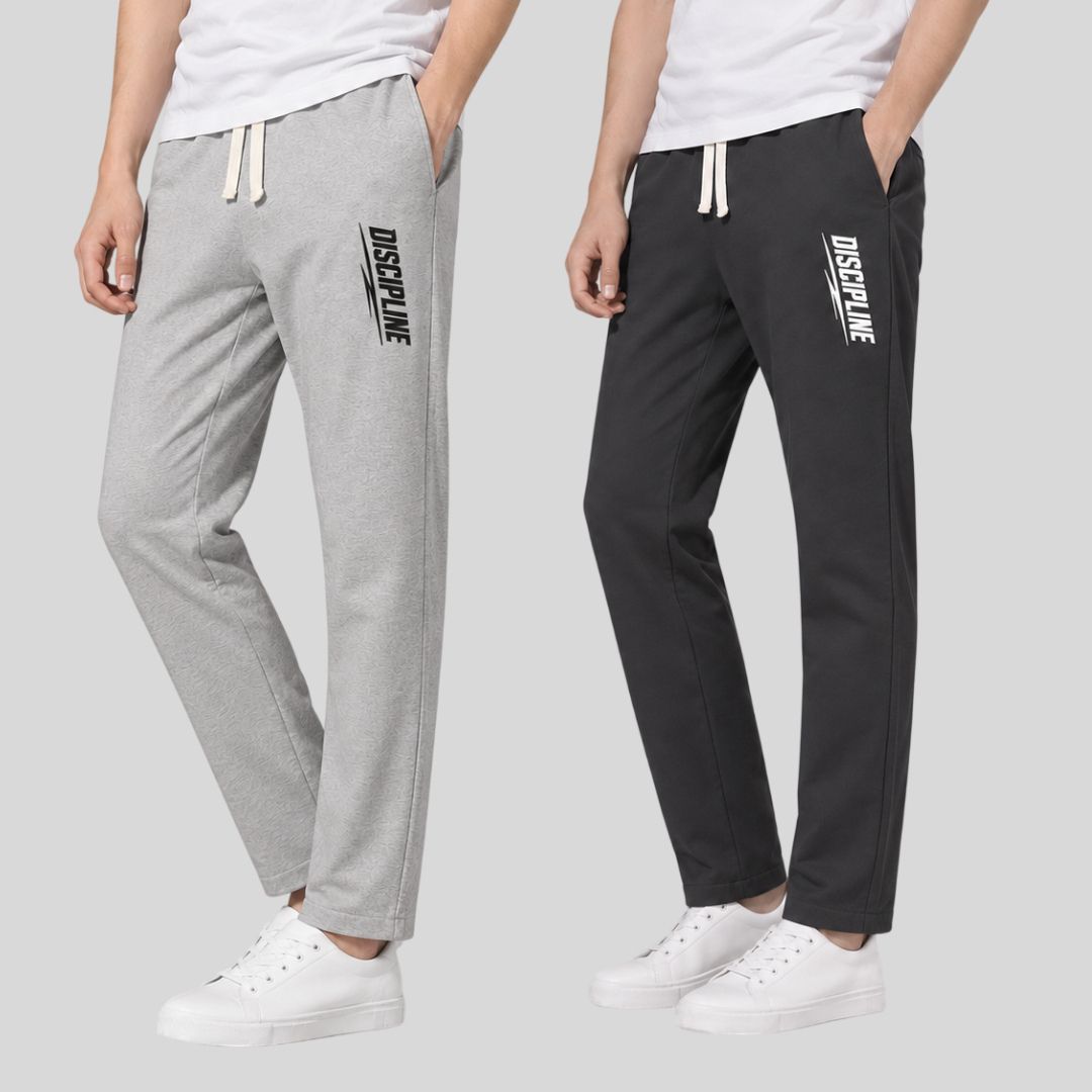 Pack of 2 Men Solid Multicolor Track Pants-image-42