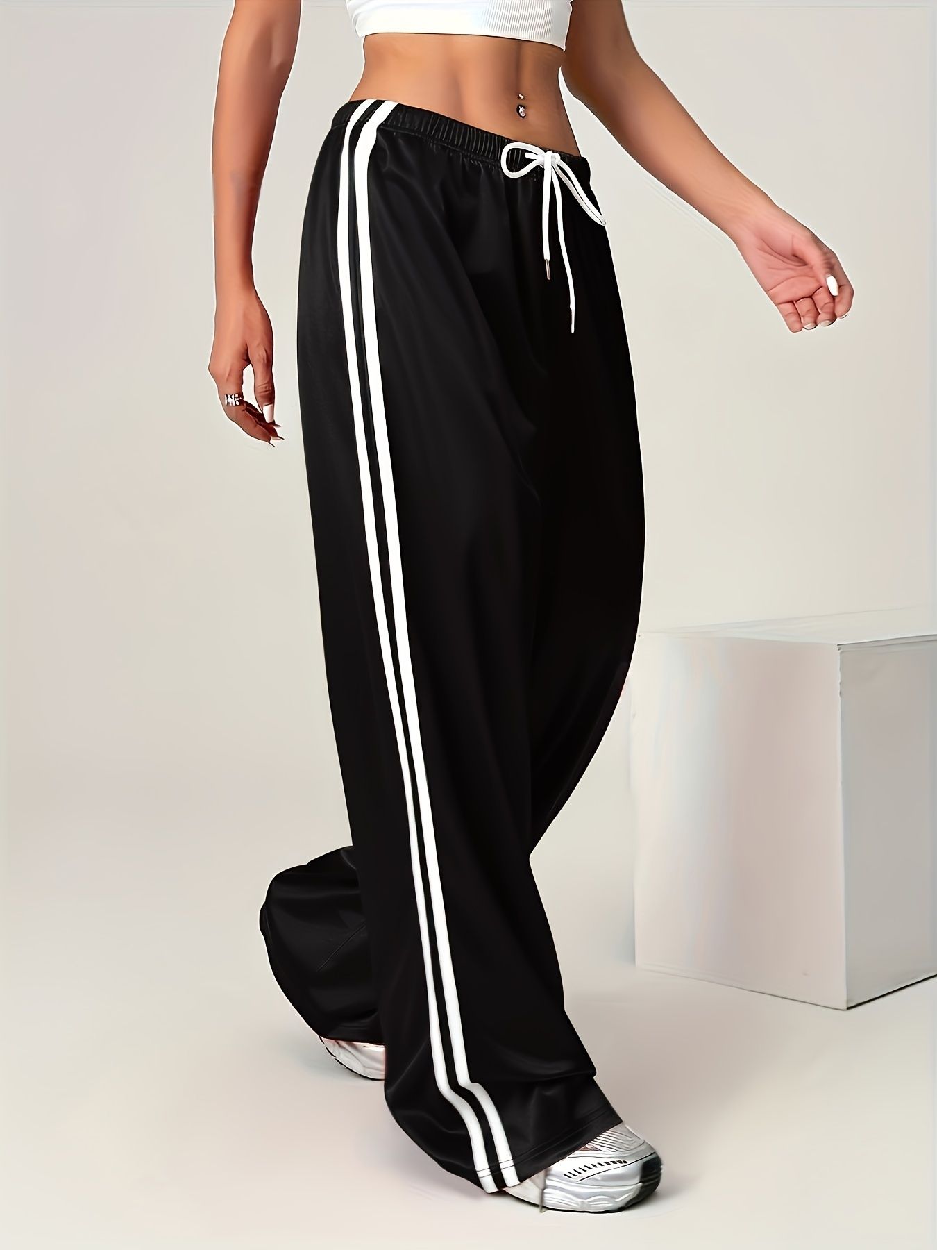 dockstreet Women Solid Black Track Pants-picture-32