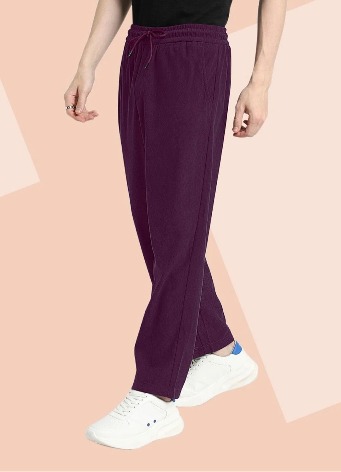 bidatsh trend Men Self Design Maroon Track Pants-picture-46