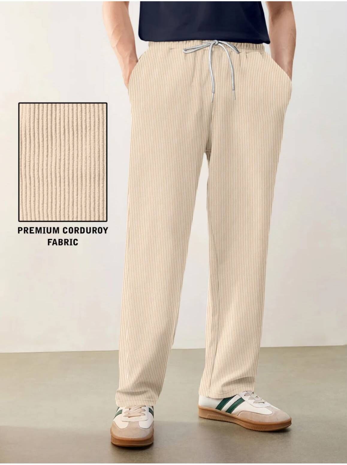 bidatsh trend Men Self Design Beige Track Pants-picture-17