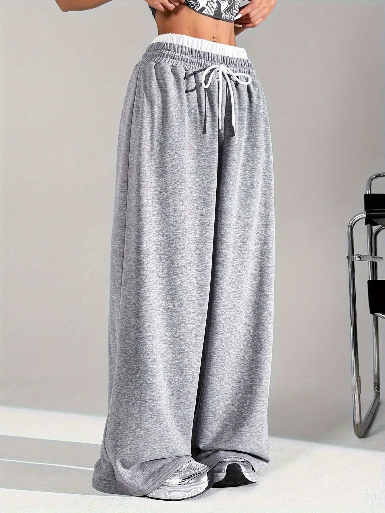 dockstreet Women Solid Grey Track Pants-picture-39