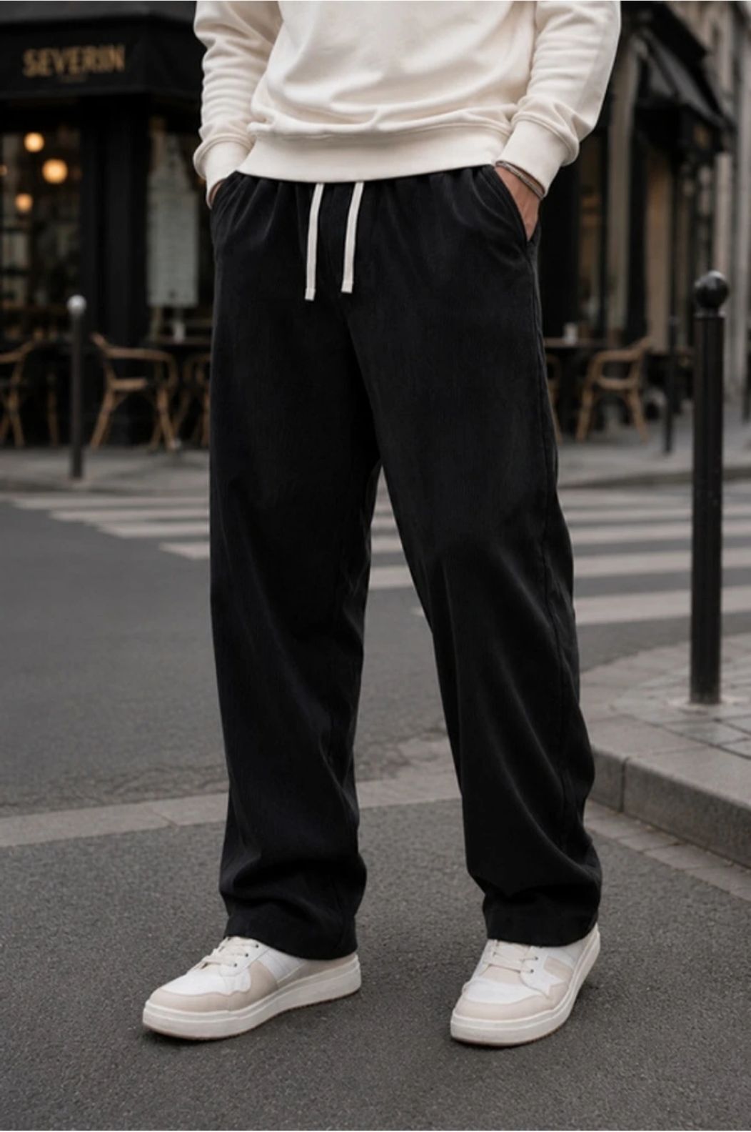 bidatsh trend Men Solid Black Track Pants-picture-14