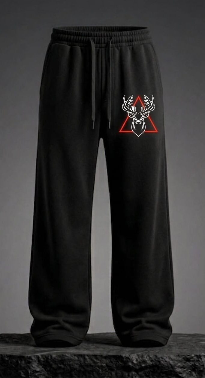 lakatos Men Printed Black Track Pants-picture-2