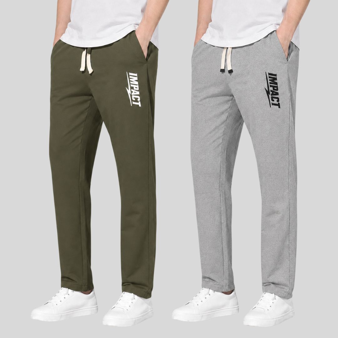 Pack of 2 Men Solid Multicolor Track Pants-image-45