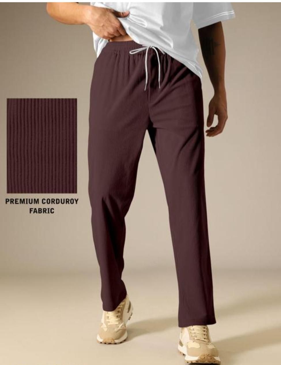 bidatsh trend Men Self Design Maroon Track Pants-picture-39