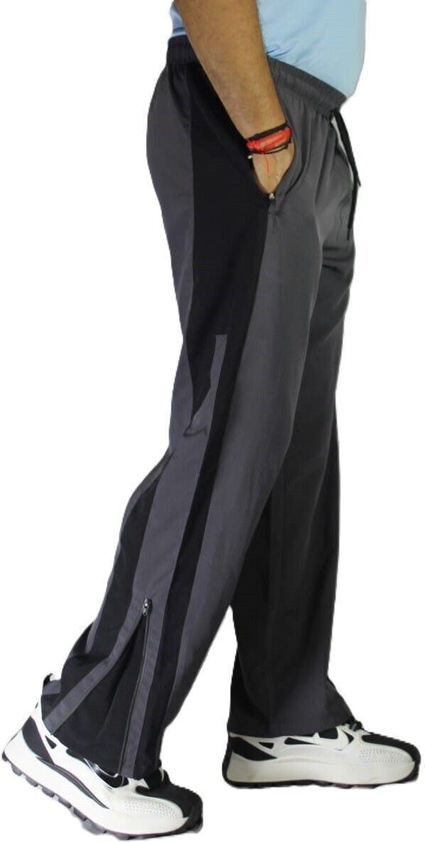 Men Striped Grey Track Pants-image-40
