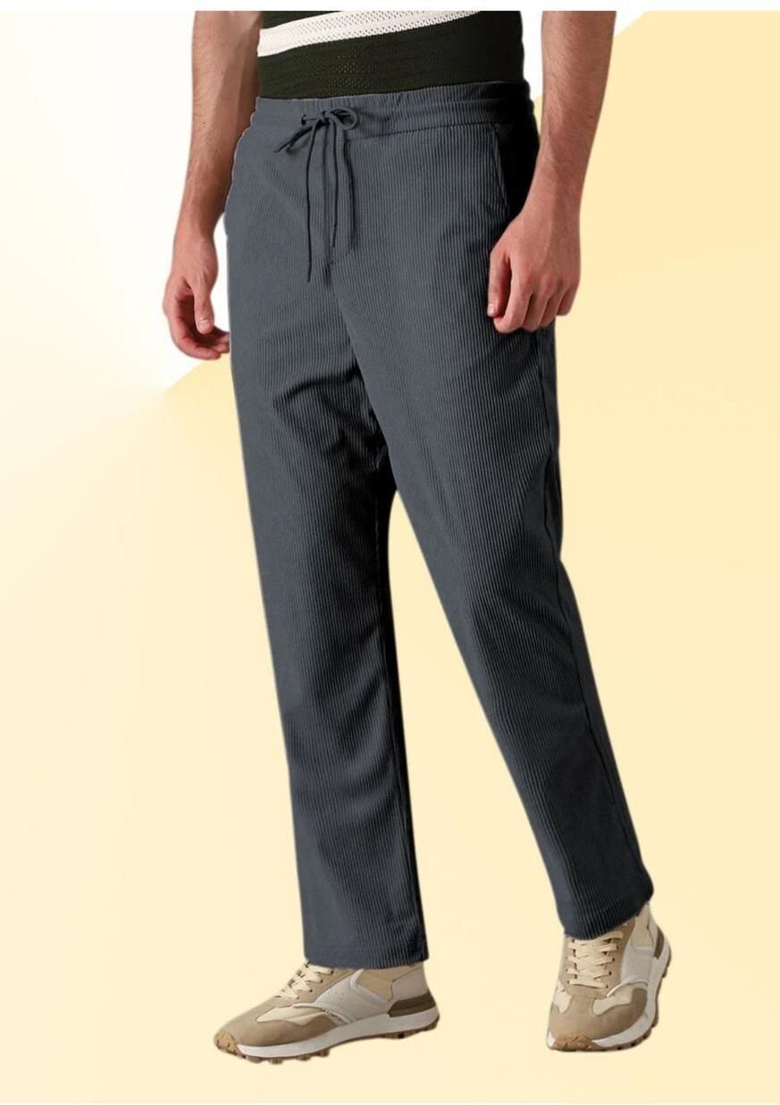 bidatsh trend Men Self Design Grey Track Pants-picture-14