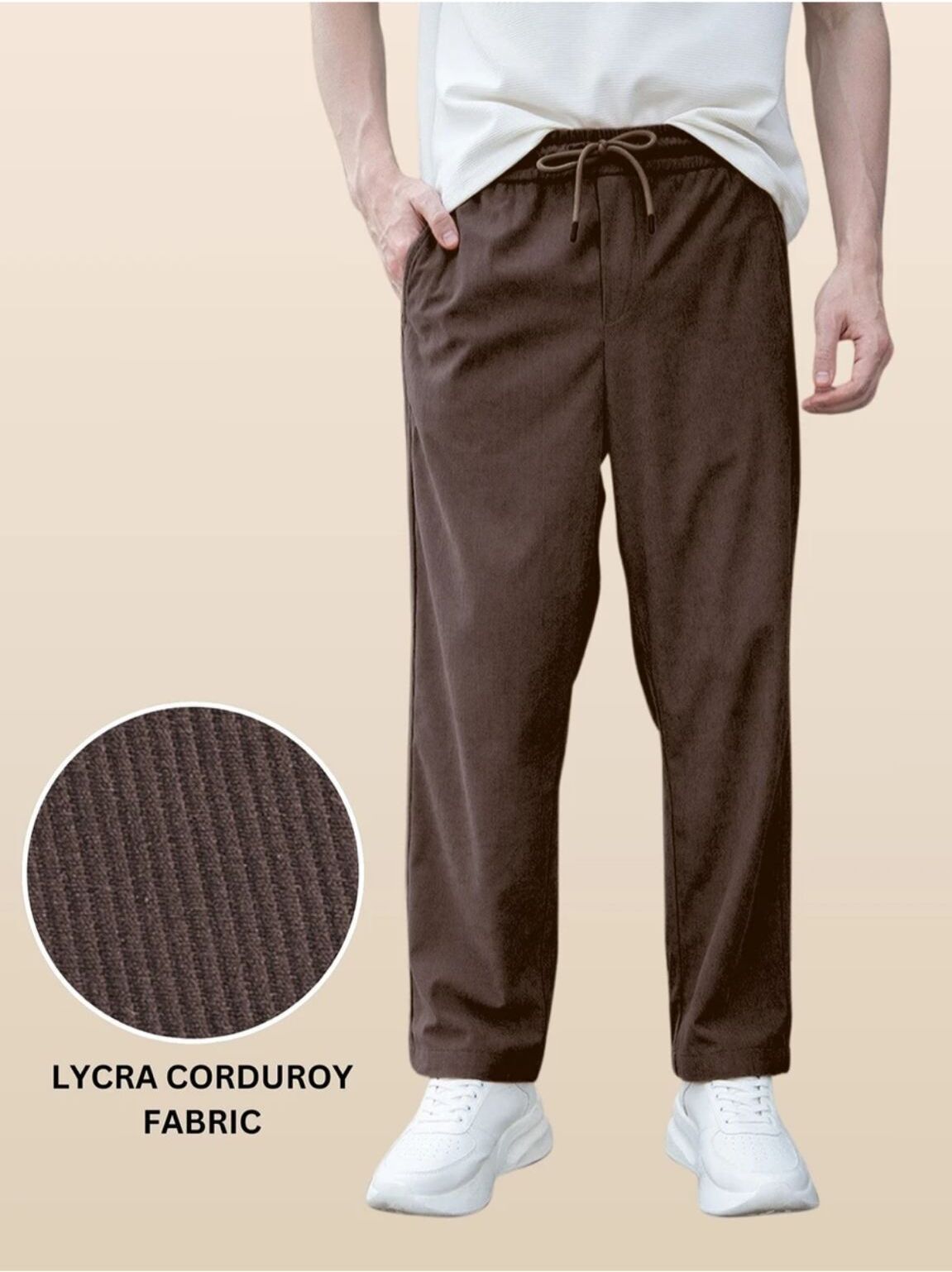 bidatsh trend Men Self Design Brown Track Pants-picture-35