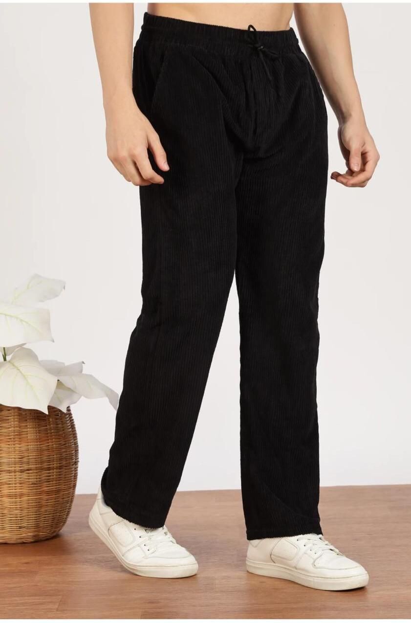 bidatsh trend Men Self Design Black Track Pants-picture-37