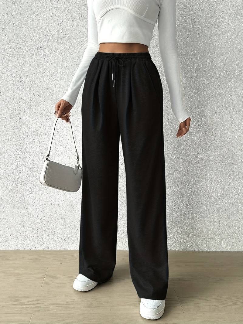 progeny Women Solid Black Track Pants-picture-25