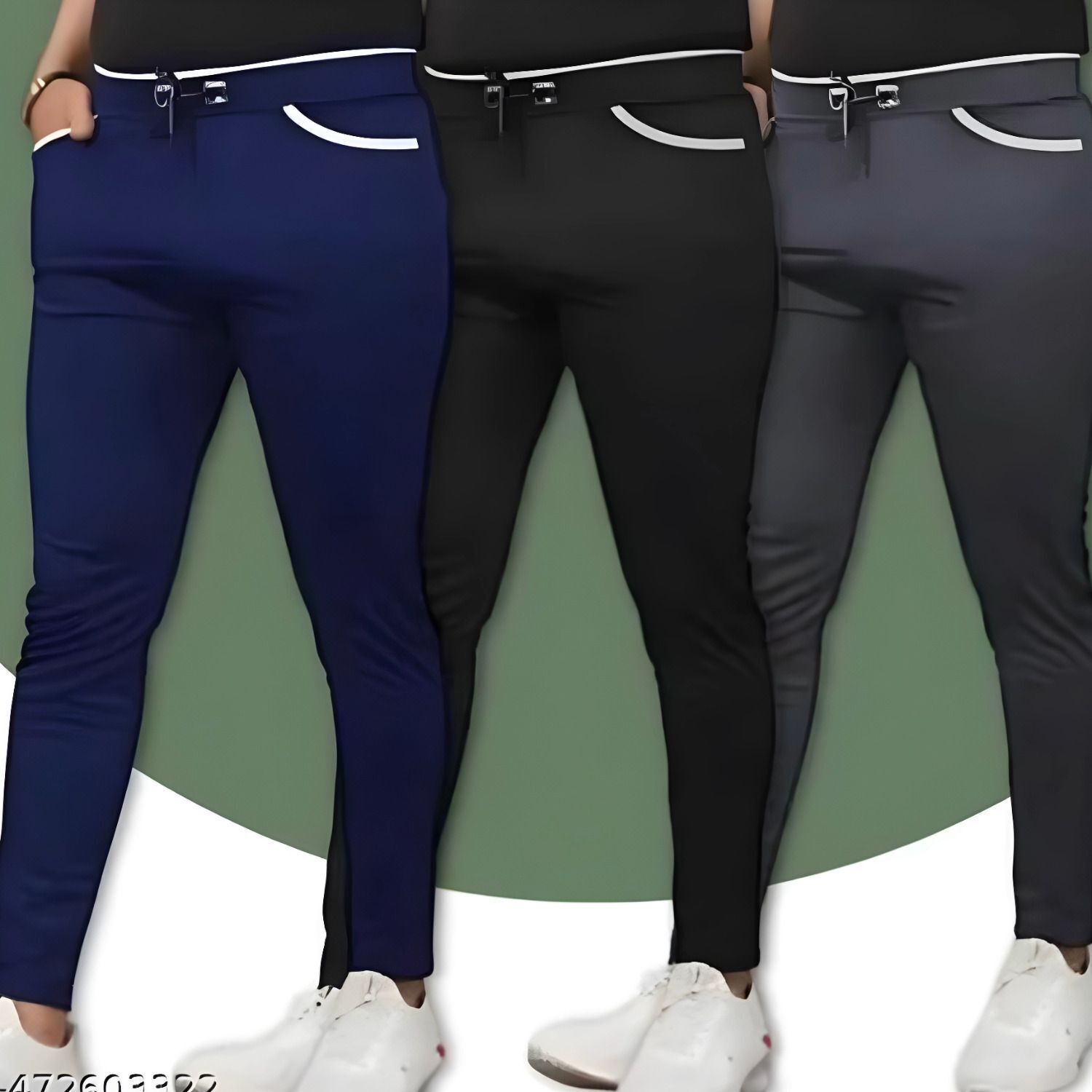Pack of 3 Men Solid Black Track Pants-image-31