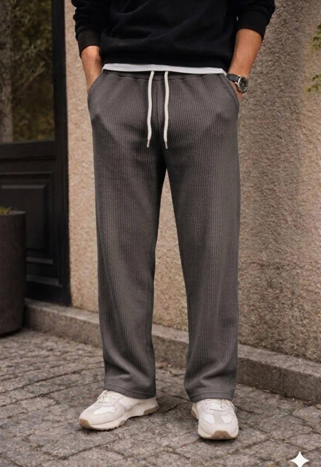 bidatsh trend Men Self Design Grey Track Pants-picture-30