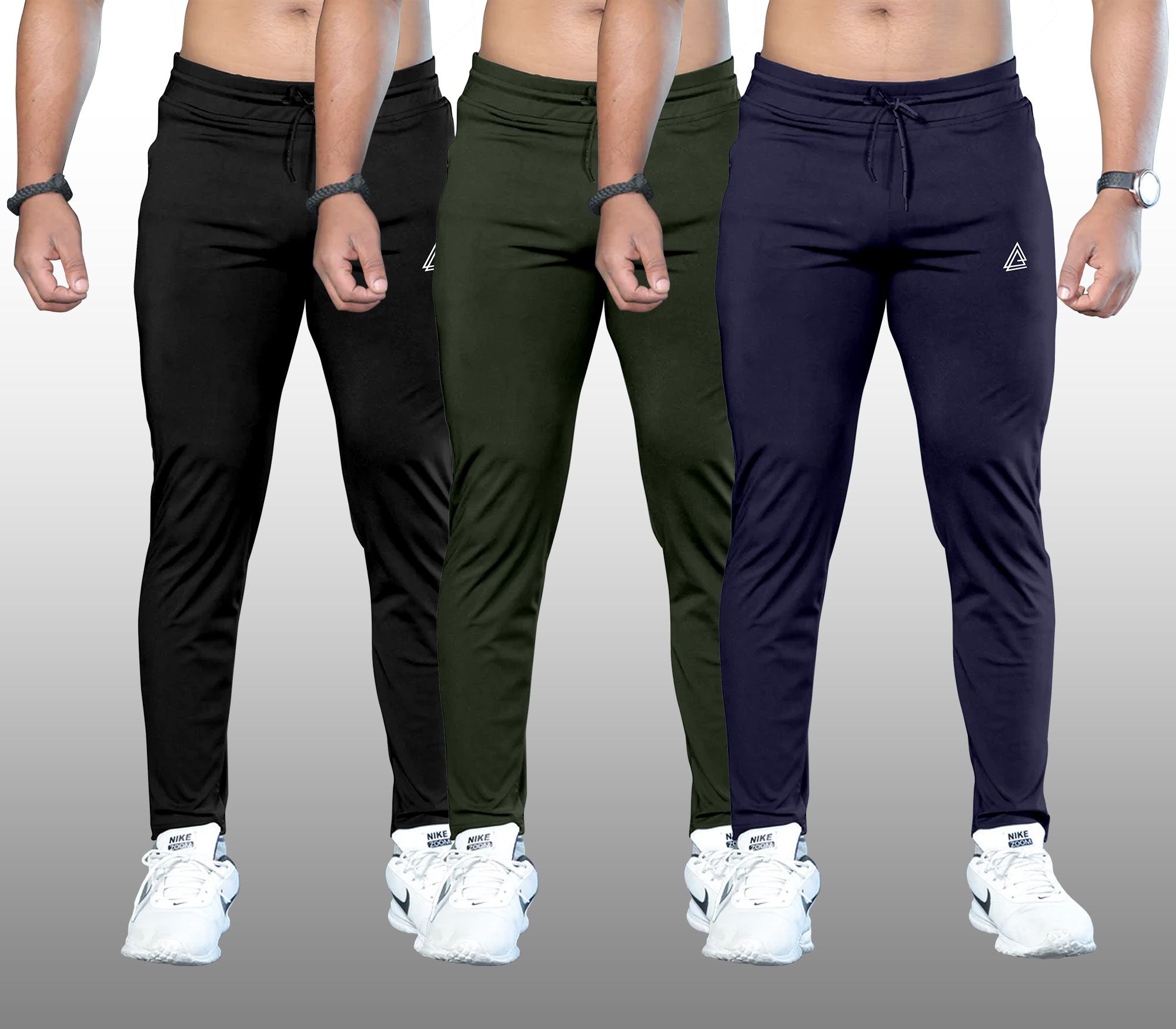 ftx Pack of 3 Men Solid Multicolor Track Pants-picture-18