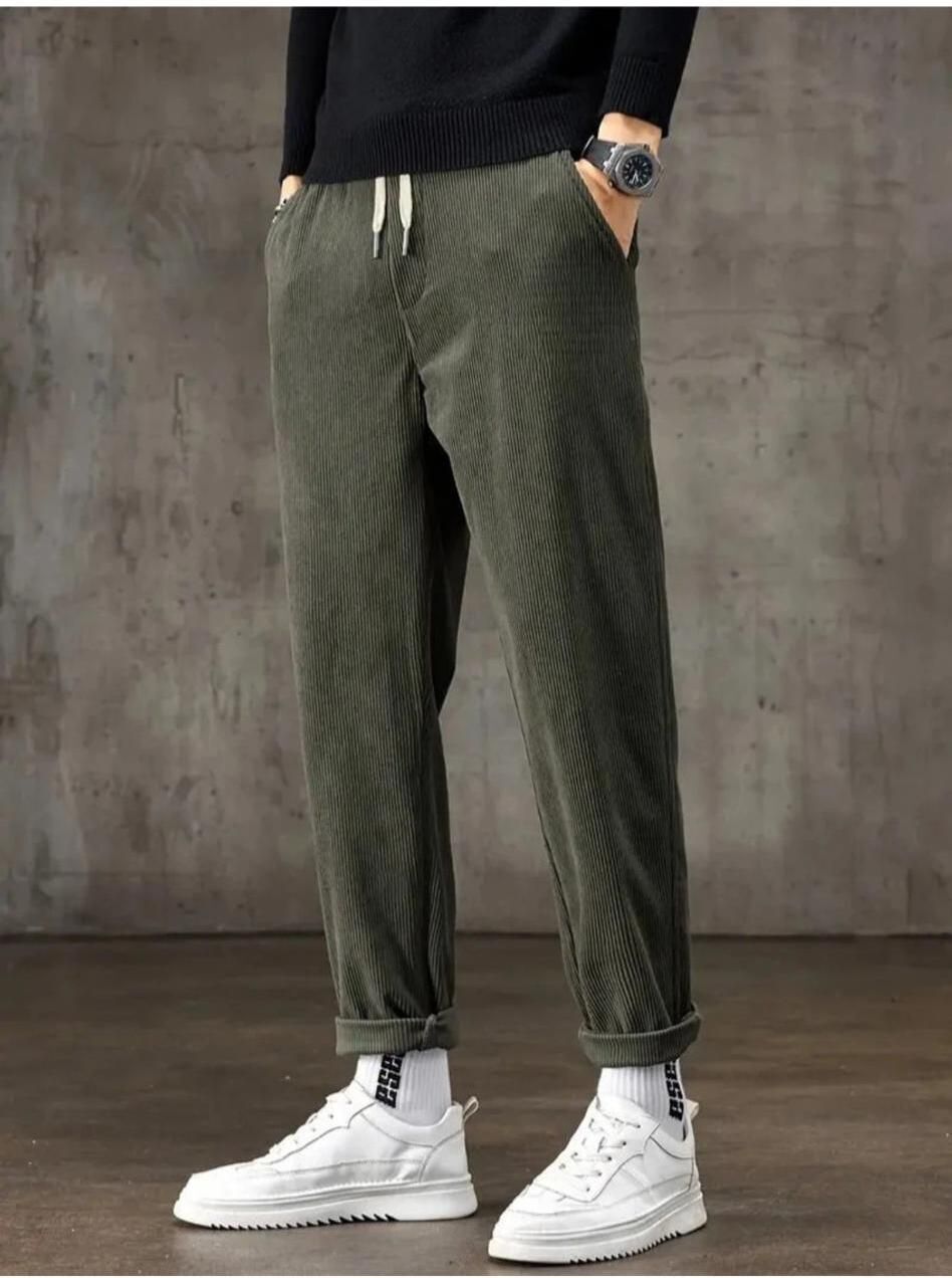 Men Solid Green Track Pants-image-44