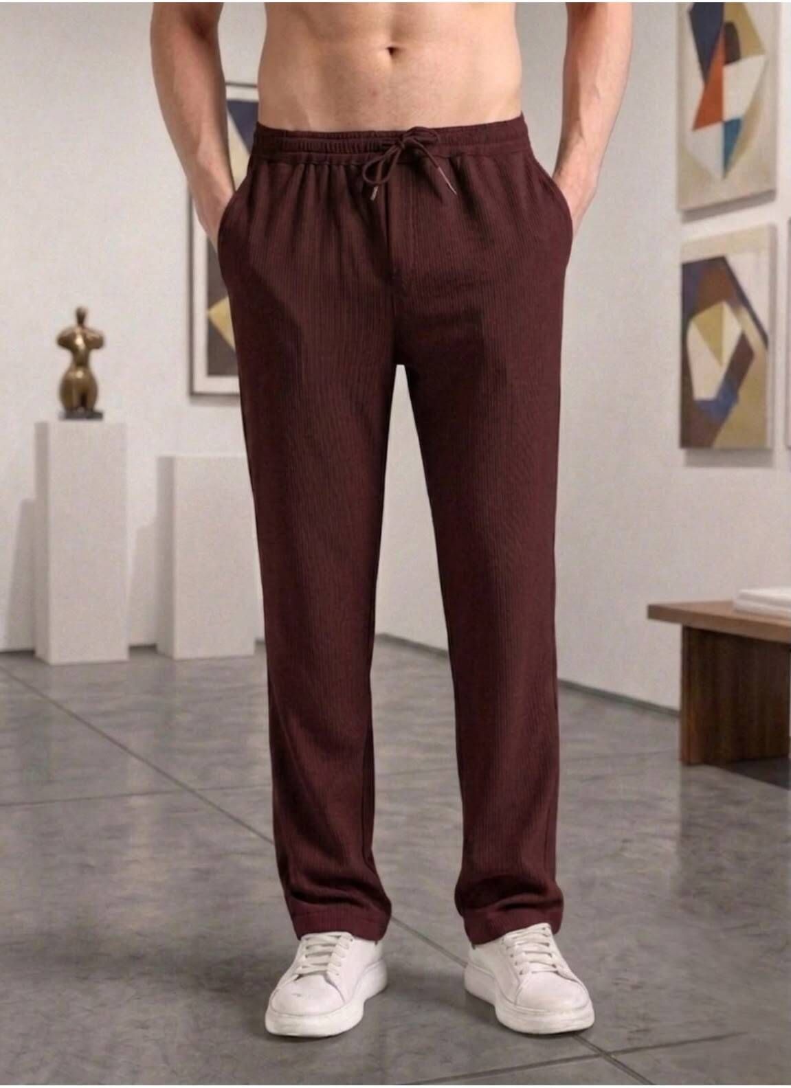 bidatsh trend Men Solid Maroon Track Pants-picture-26