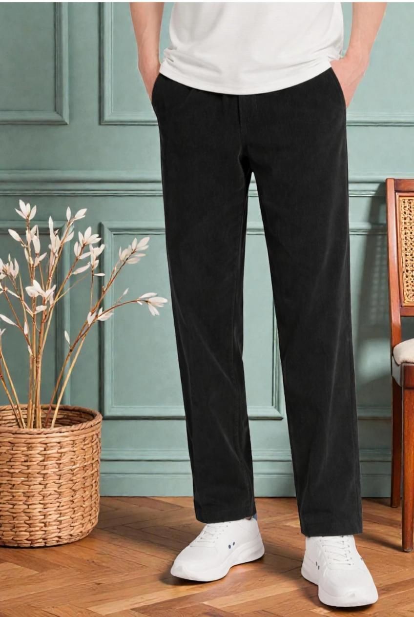 bidatsh trend Men Solid Black Track Pants-picture-15