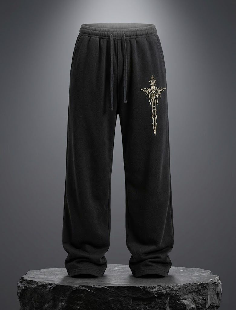 lakatos Men Printed Black Track Pants-picture-24