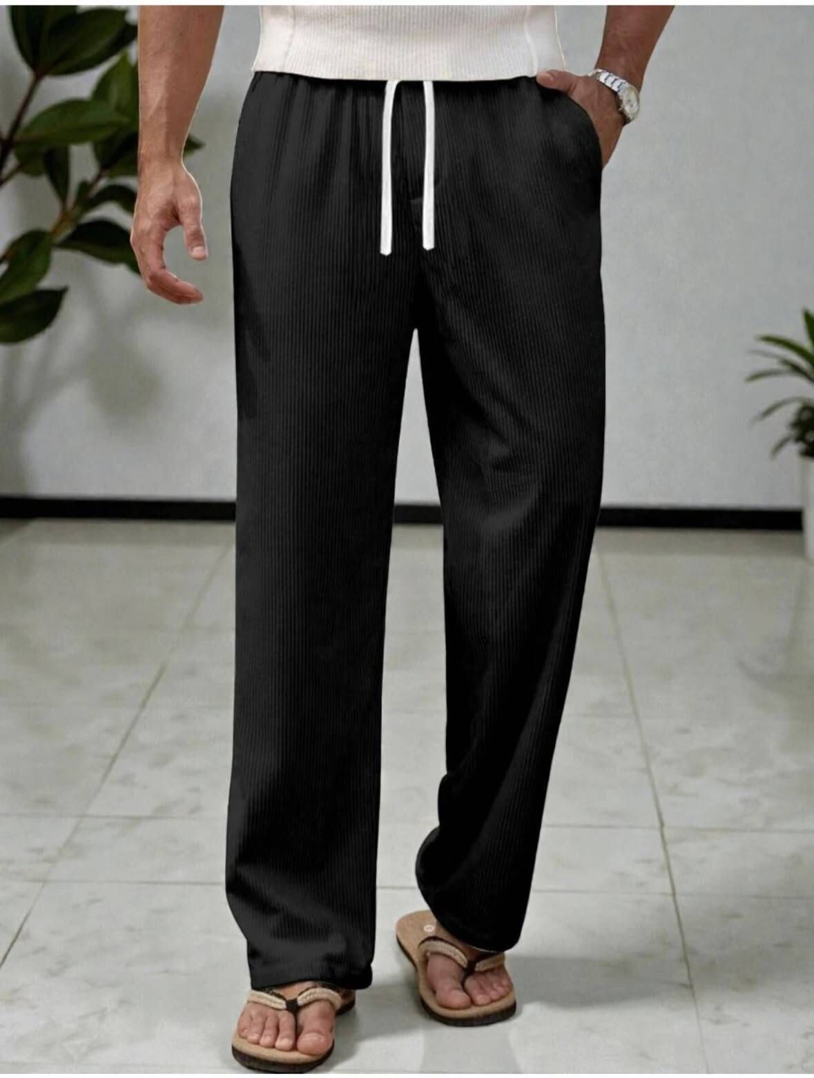 bidatsh trend Men Self Design Black Track Pants-picture-40