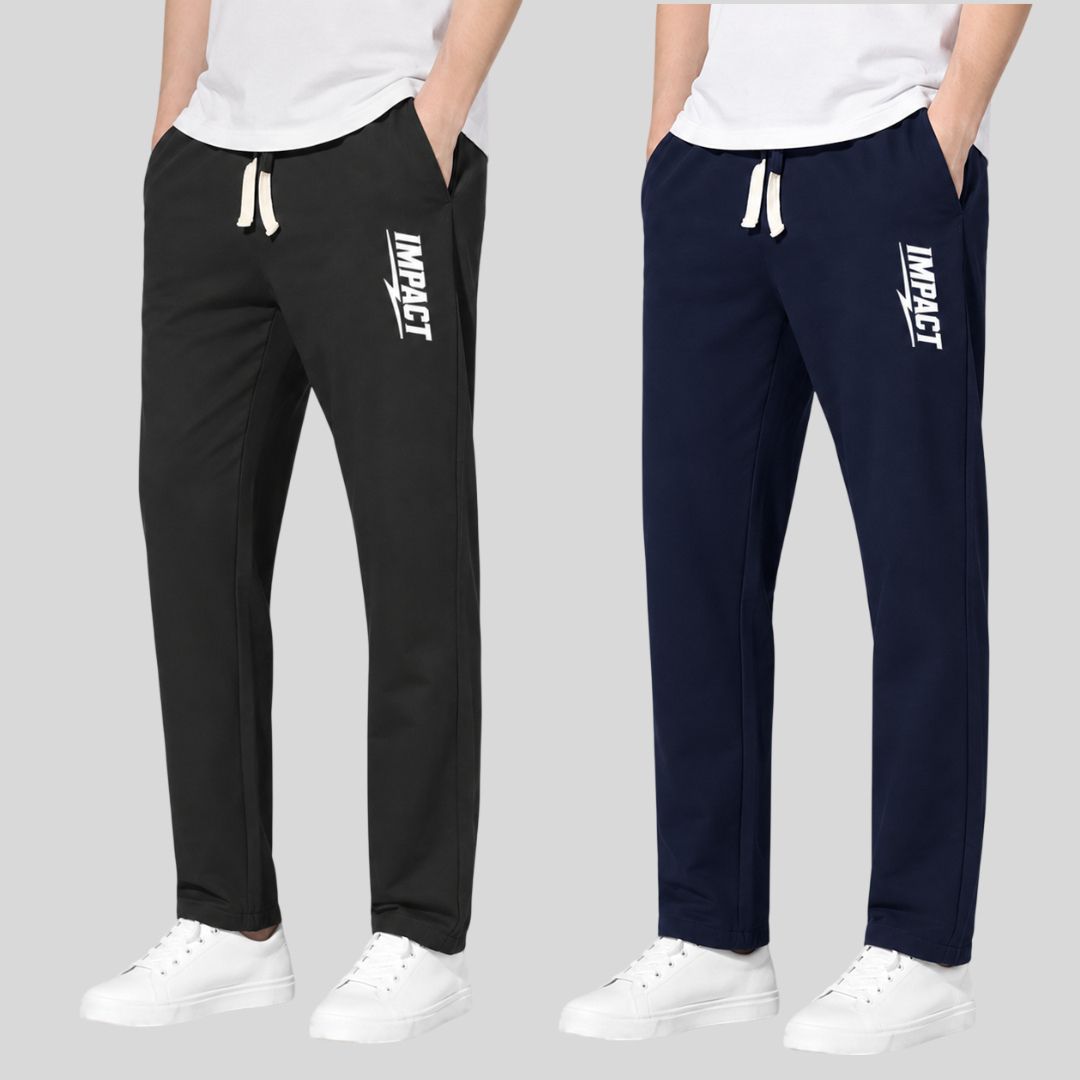 Pack of 2 Men Solid Multicolor Track Pants-image-46