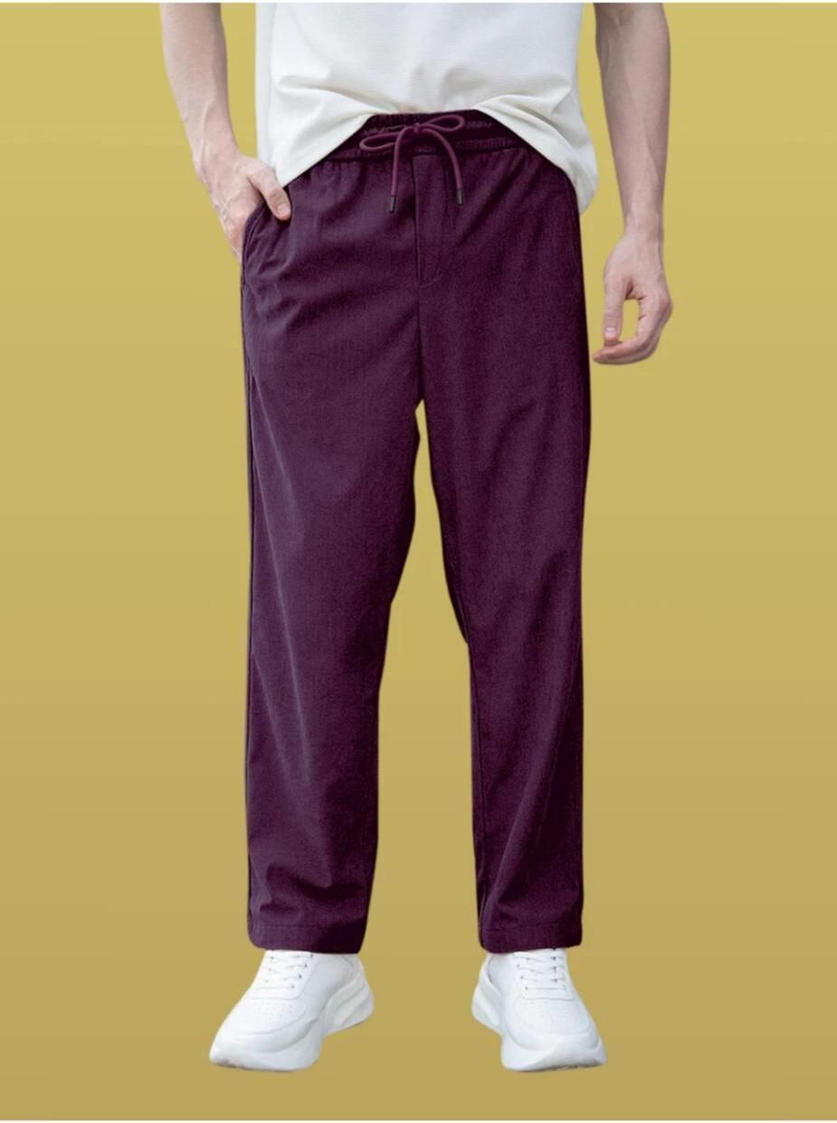 bidatsh trend Men Self Design Maroon Track Pants-picture-14