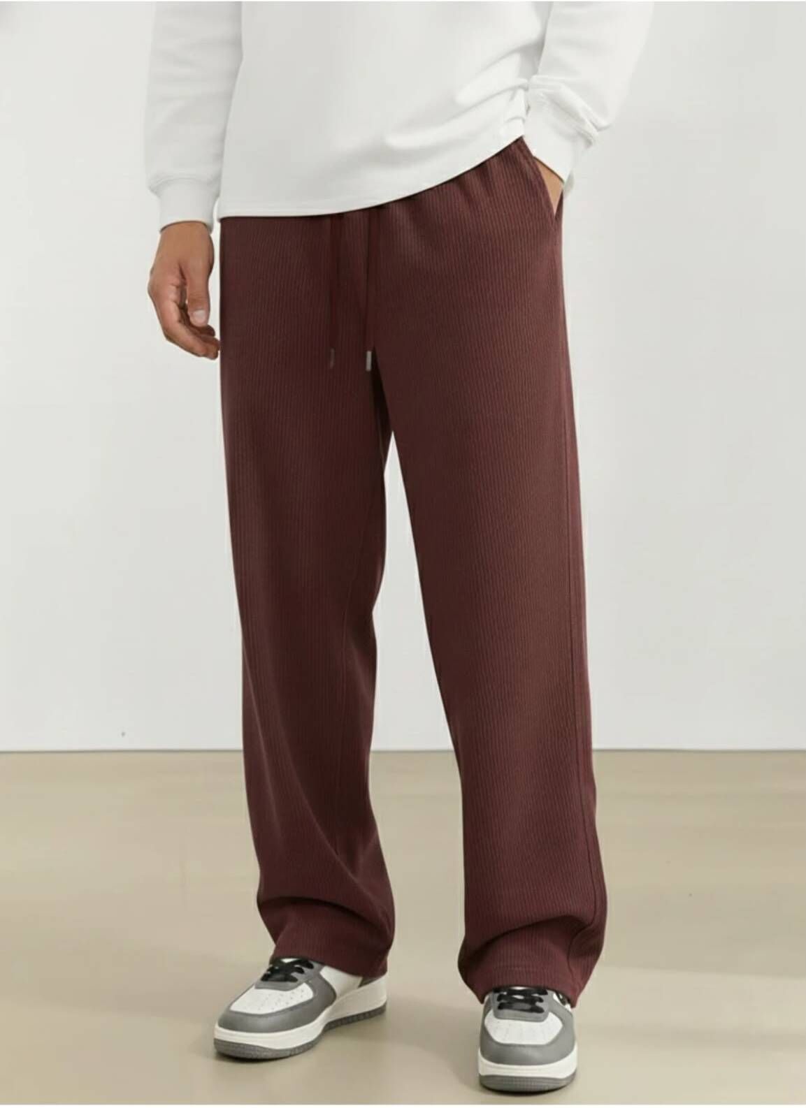 bidatsh trend Men Self Design Brown Track Pants-picture-38