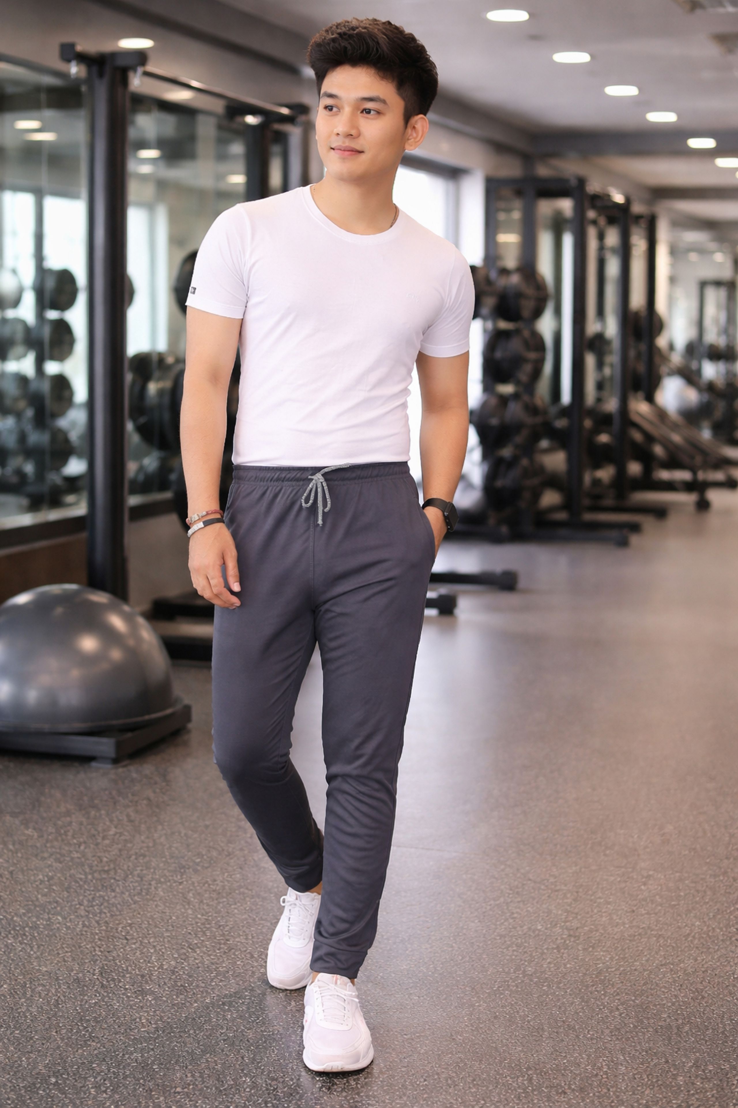 anand Men Solid Grey Track Pants-picture-6