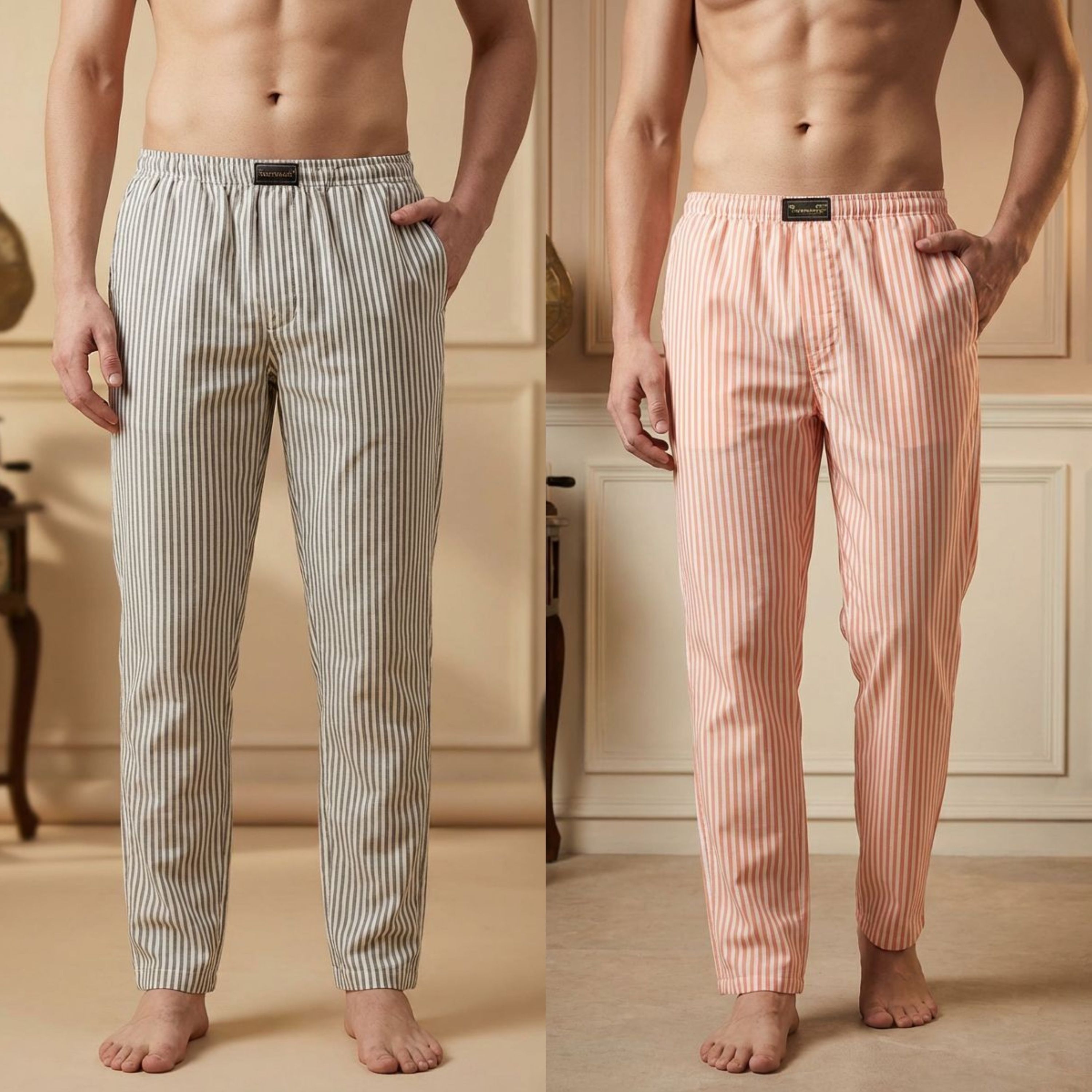 Pack of 2 Men Striped Multicolor Track Pants-image-10
