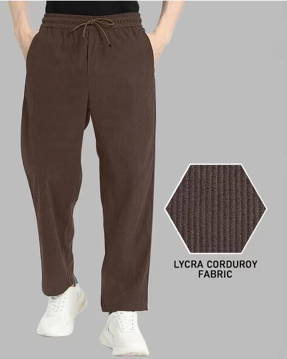 bidatsh trend Men Self Design Brown Track Pants-picture-27