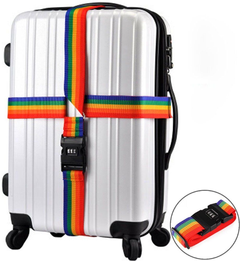 Kshavi Suitcase Belts, Adjustable Luggage Straps, Bright Colors Travel Packing Straps Strap-picture-23