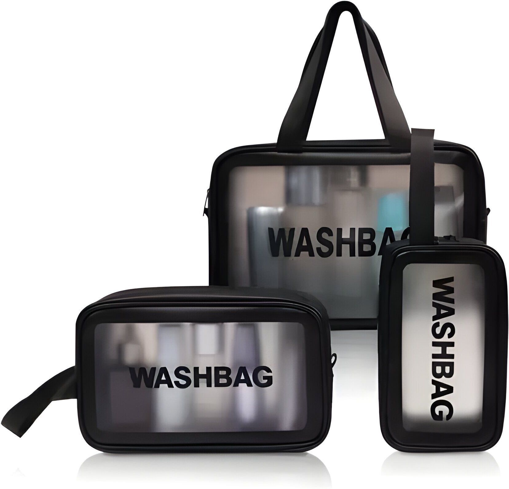 Travel Cosmetic Bag Clear Makeup Pouch Set Travel Toiletry Wash Bag For Women Function refers to the purpose of Vanity Box. Makeup, Makeup and Jewellery, etc. Vanity Box-image-3