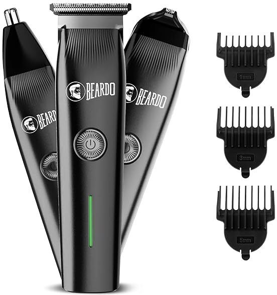 JSJ Bearido Ape-X Prime 3-in-1 Multipurpose Trimmer for Men Grooming Kit, Ear & Nose Fully Waterproof Grooming Kit 120 min Runtime 15 Length Settings-image-7
