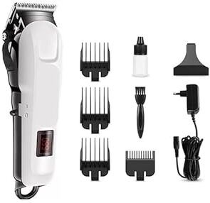 jequl Dog Grooming Kit Clippers, Low Noise, Quiet, Rechargeable, Cordless White Pet Hair Trimmer-picture-20