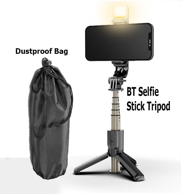 BUFONA Bluetooth Selfie Stick Tripod With Fill Light Flash Brackets Mobile Holder Stand Tripod, Monopod, Tripod Ball Head, Tripod Bracket, Tripod Clamp, Tripod Kit-image-21