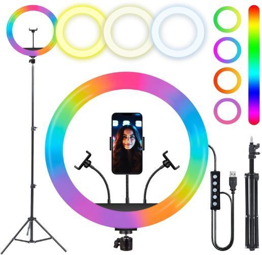 Smart Selection Ringlight with Tripod - RGB 10" Inches LED Ring Light With Stand Tripod Ball Head, Tripod Kit-image-3