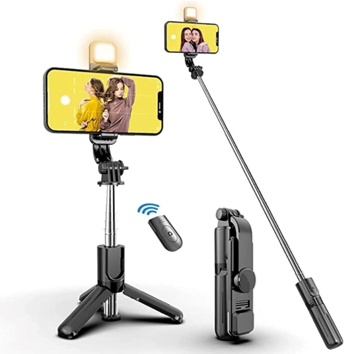 CHG Best sale R1s Wireless Selfie Stick Stand Remote Flash Light All SmartZ36 Tripod Ball Head-image-39