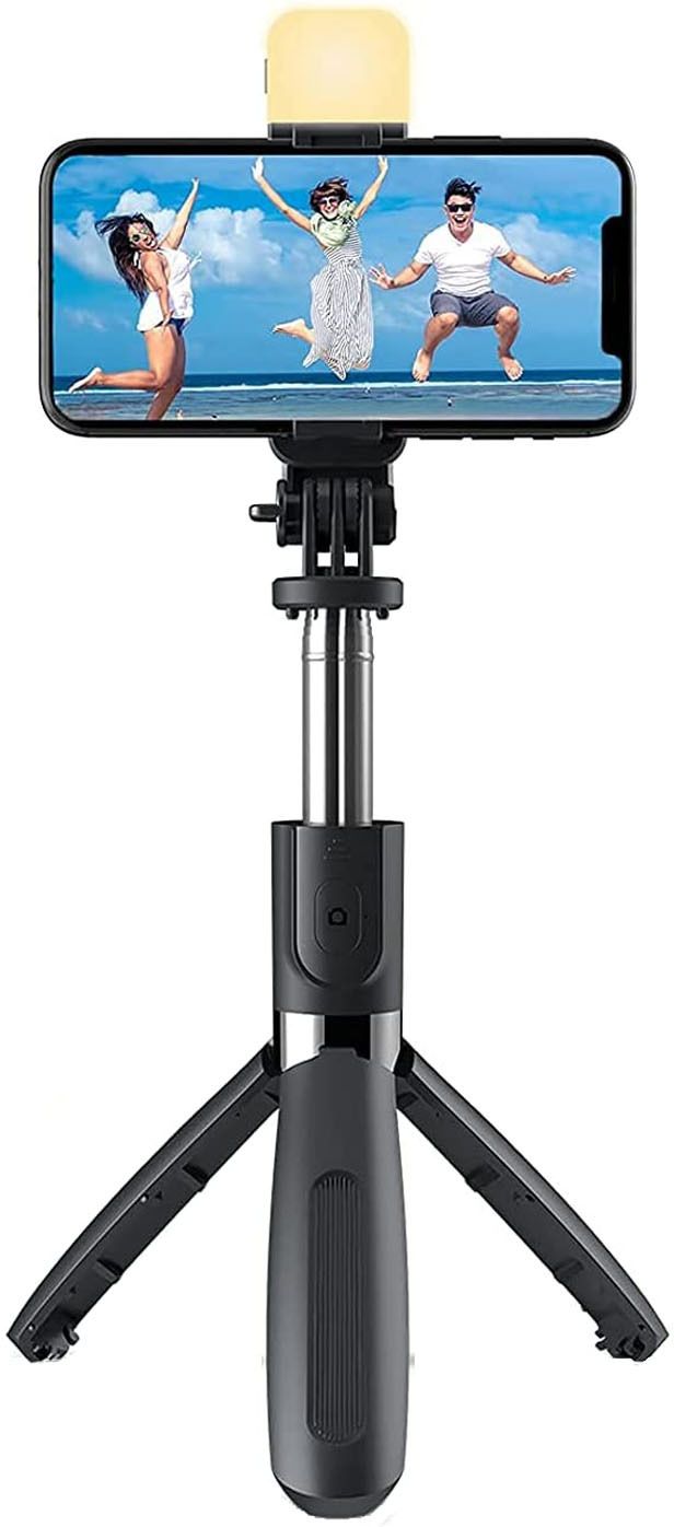 HLMOBILE AY TOP QUALITY R1s Wireless Selfie Stick Stand Remote Flash Light All Smartphones Monopod Kit, Tripod, Tripod Kit-image-30