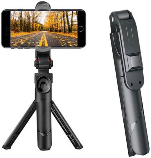 Worricow Branded Compact Design & flashlight selfie tripod stick Monopod Tripod Kit Monopod image 1