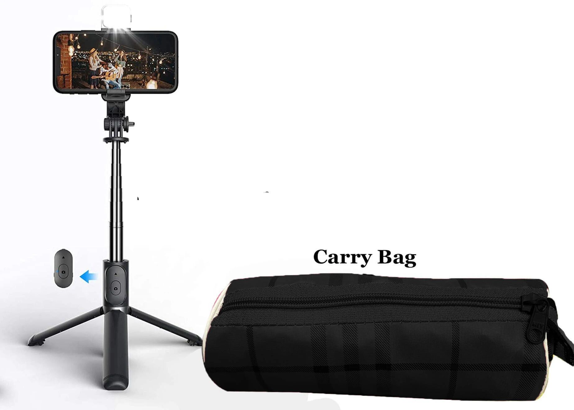 POZUB Selfie Stick with LED Fill Light For Making Videos Detachable BT Remote Gimbal Tripod, Monopod, Monopod Kit, Tripod Ball Head, Tripod Bracket, Tripod Clamp, Tripod Kit-image-9
