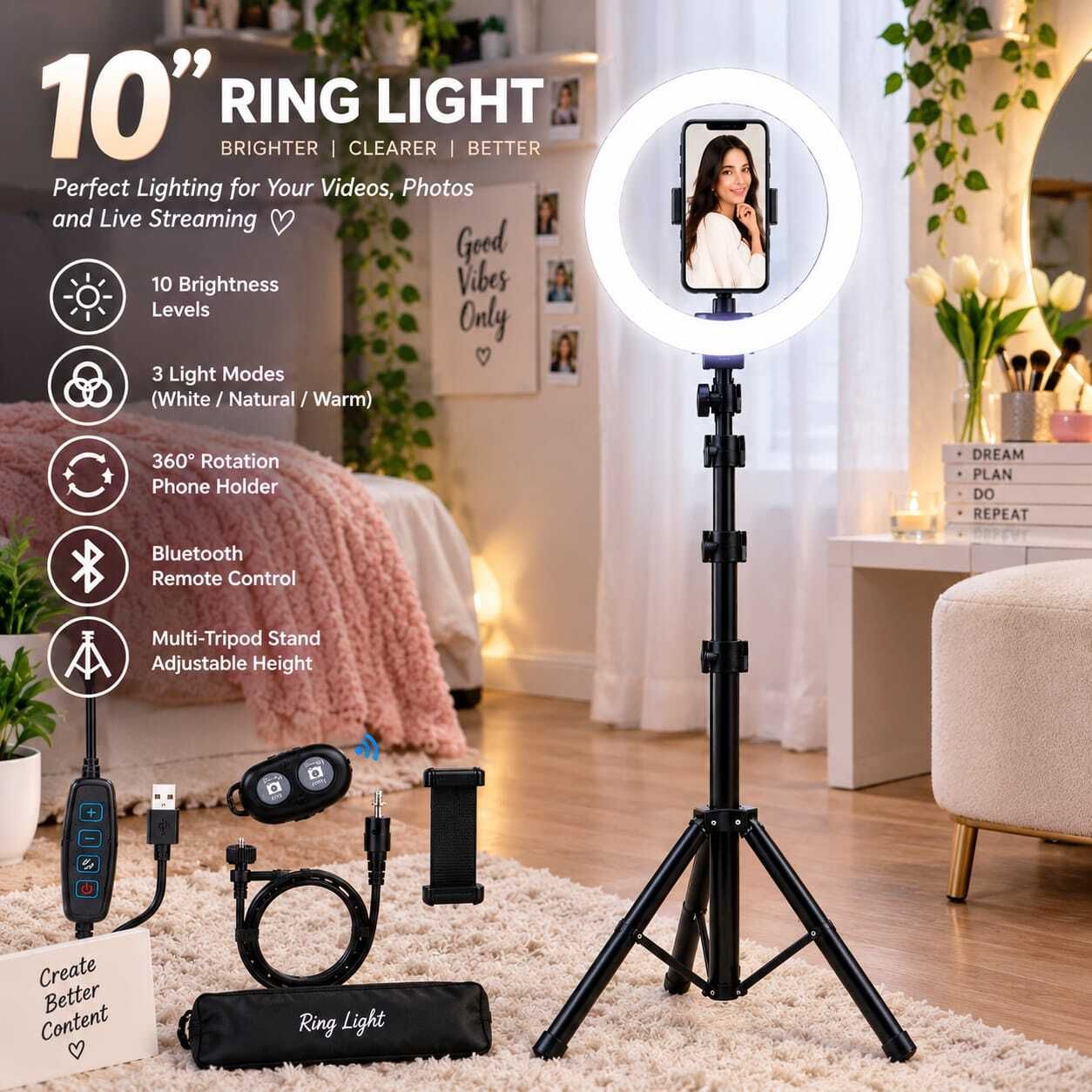 Techmaze ringlight tripod set latest price in india with comparison ...