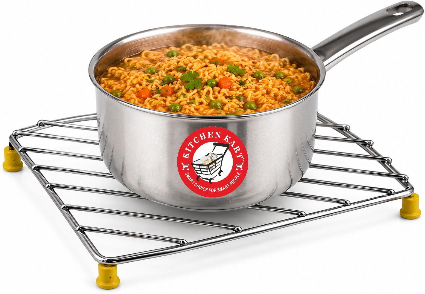 kitchen kart Multipurpose Tandoor Grid & Heat Resistant Trivet Electro Polished Trivet-picture-5