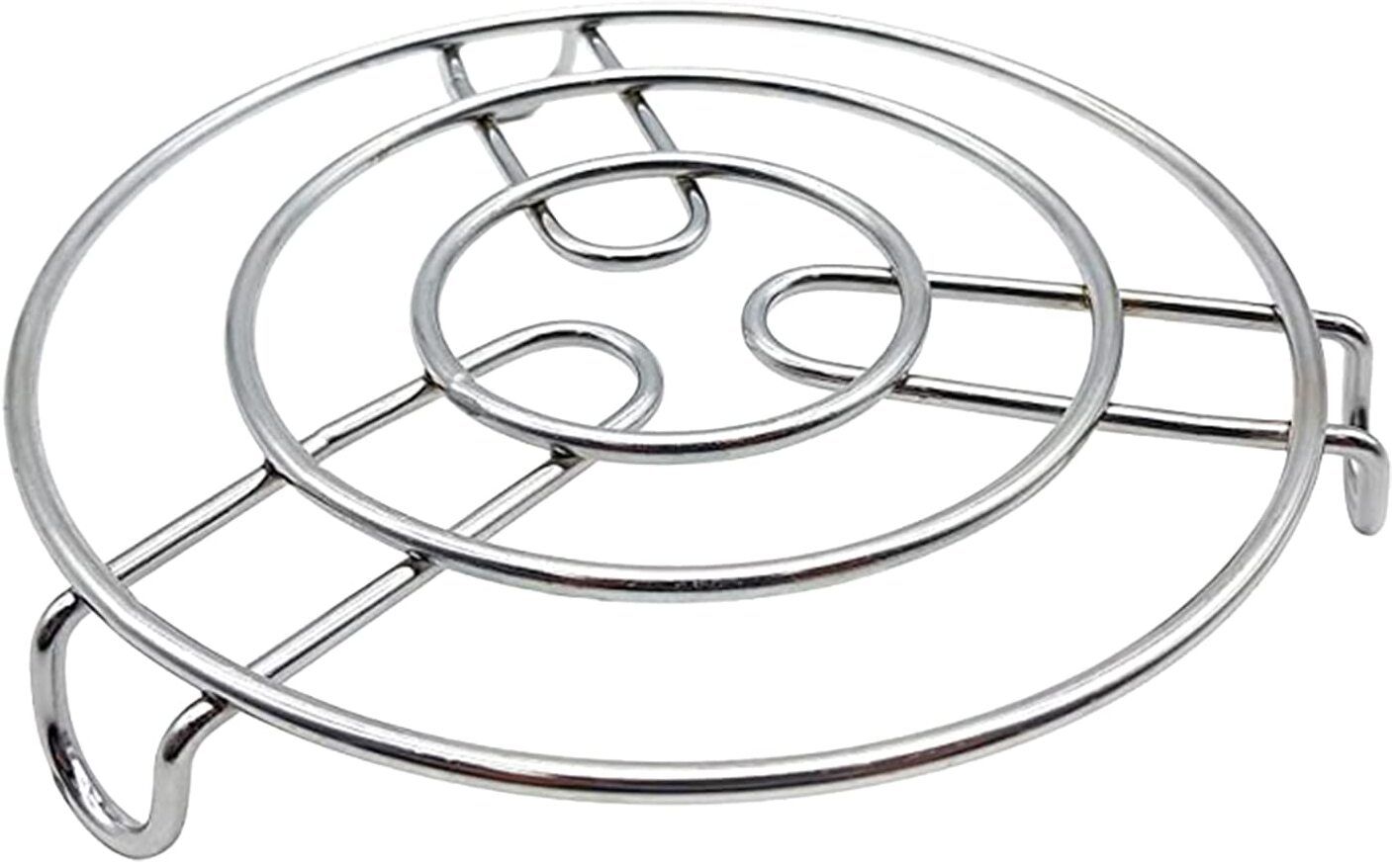 aarvikaa Stainless Steel Cooker & Dish Stand Round Steel Trivet for Hot Pots & Cookware Chrome Finish Trivet-picture-46